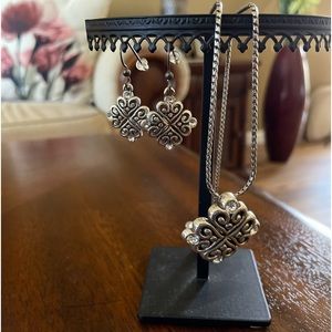 Alcazar long heart necklace & earrings. Offers Welcome